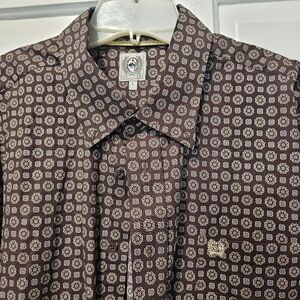 Cinch Brown Floral Shirt
